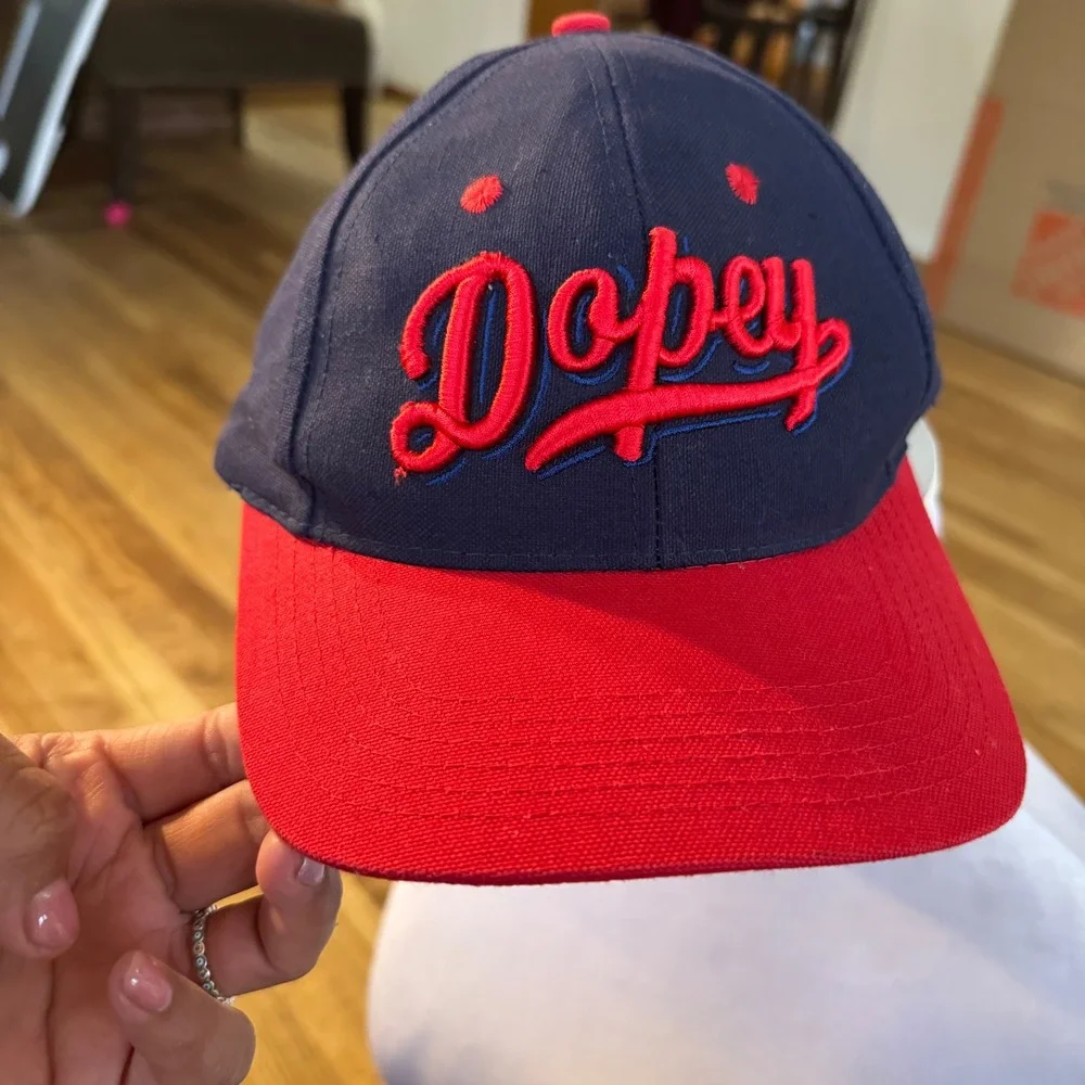 Vintage 90s The‎ Disney Store Dopey Snow White Snapback Hat - Est 1937